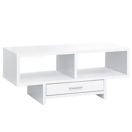Monarch Specialties Drawer & Shelves Rectangular Cocktail Accent Coffee Table